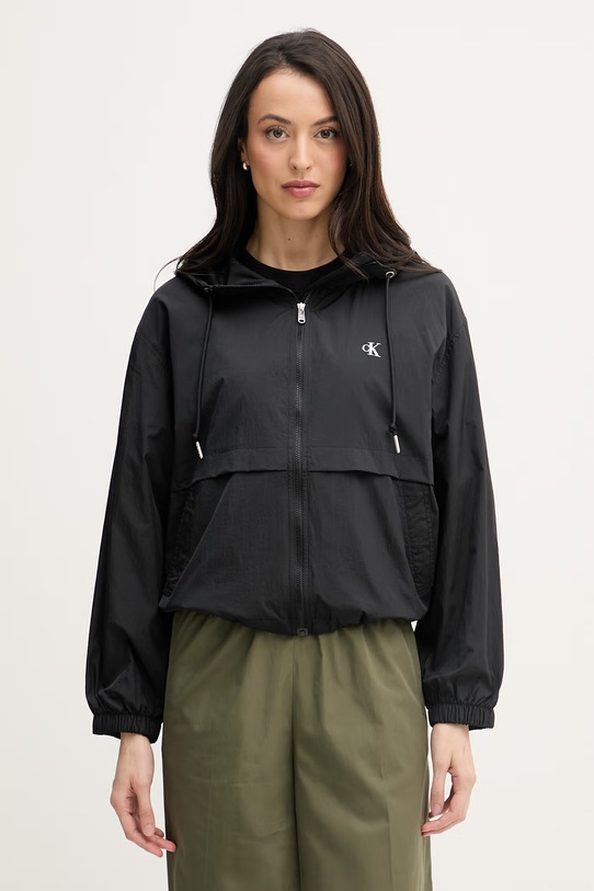 Calvin Klein Jeans prechodná bunda dámska čierna LV047F507G