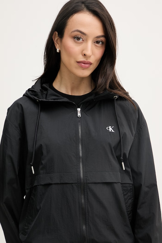 Calvin Klein Jeans prechodná bunda dámska čierna LV047F507G