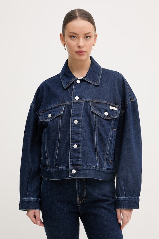 Calvin Klein Jeans Τζιν μπουφάν γυναικείο ντένιμ σκούρο μπλε LV047F780G