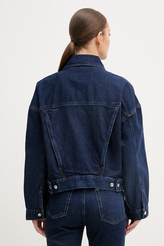 Ρούχα Calvin Klein Jeans Τζιν μπουφάν γυναικείο ντένιμ LV047F780G σκούρο μπλε