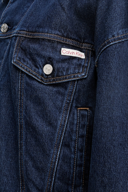 Calvin Klein Jeans Τζιν μπουφάν γυναικείο ντένιμ LV047F780G σκούρο μπλε