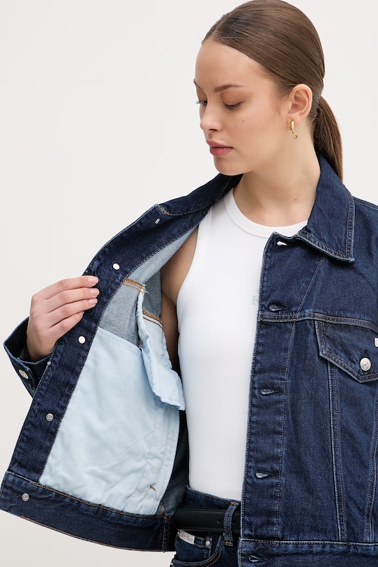 Calvin Klein Jeans Τζιν μπουφάν γυναικείο ντένιμ LV047F780G