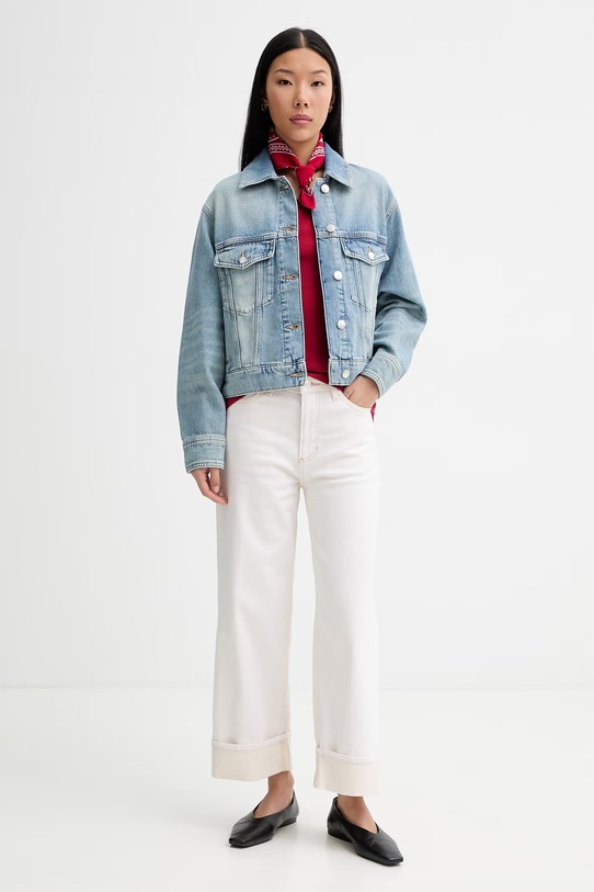 Marc O'Polo jachetă scurtă pentru femei, din denim 5000013222 albastru SS26