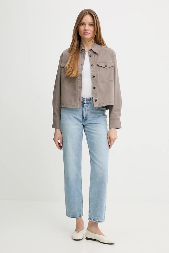 Marc O'Polo koszula 5000013355 brązowy SS26