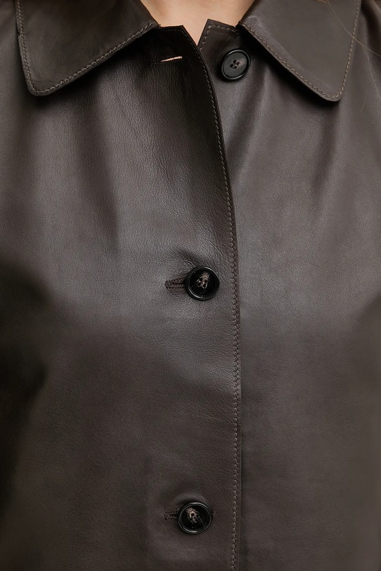 Marc O'Polo kurtka skórzana 5000013356 brązowy