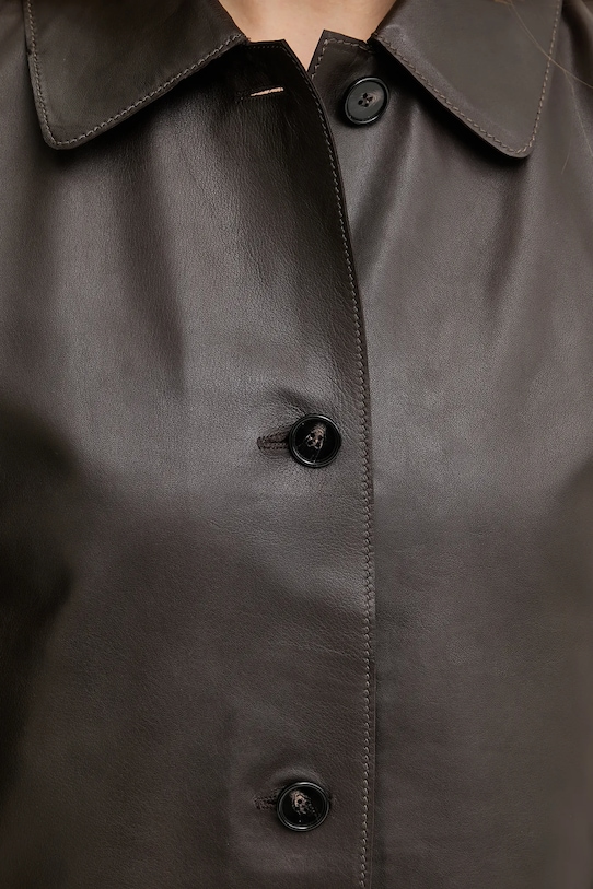 Marc O'Polo kurtka skórzana 5000013356 brązowy