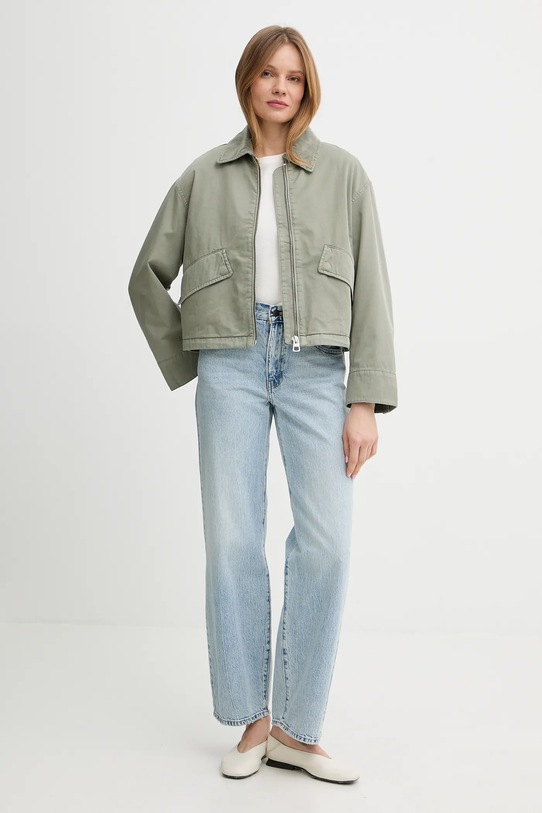 Marc O'Polo kurtka bawełniana 5000013381 zielony SS26