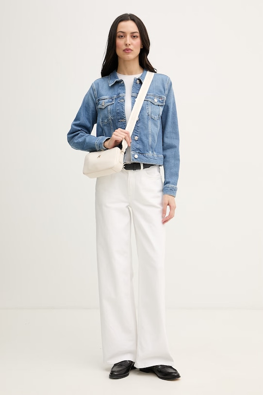 Tommy Hilfiger bunda dámska rifľová WW0WW49568 modrá SS26