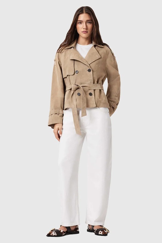 AllSaints geacă din piele întoarsă REED W006LE