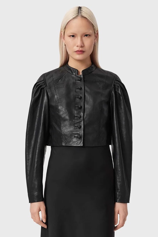 AllSaints kurtka skórzana SADIE nieocieplane czarny W008LE