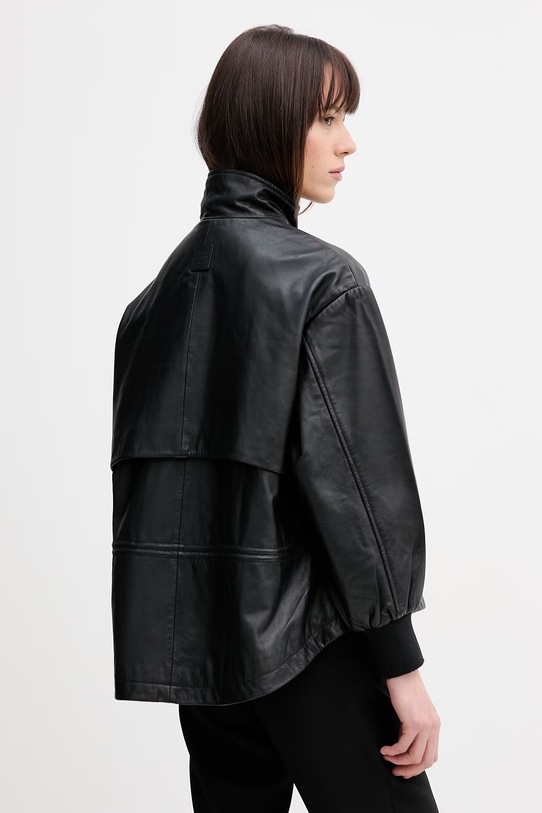 Odzież AllSaints kurtka bomber skórzana FLOR W042LE czarny