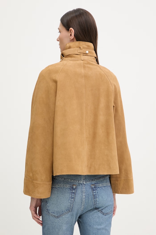 Odzież AllSaints ramoneska damska zamszowa RHODES W115LD beżowy