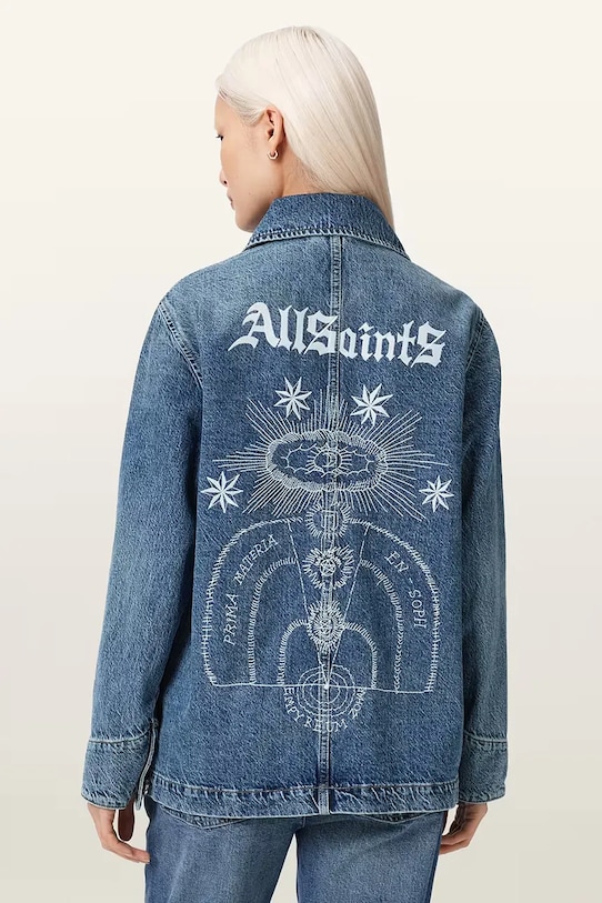 AllSaints kurtka jeansowa damska BEX W044OE niebieski SS26