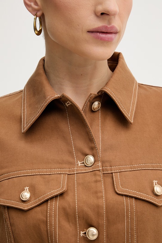 Guess jakna za žene od pamuka CORELINE W6GL08.W1804 bež