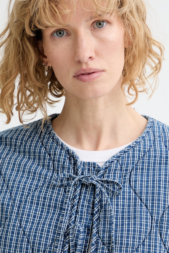 Levi's kurtka bawełniana RUE LINER JACKET niebieski 005AU.0001