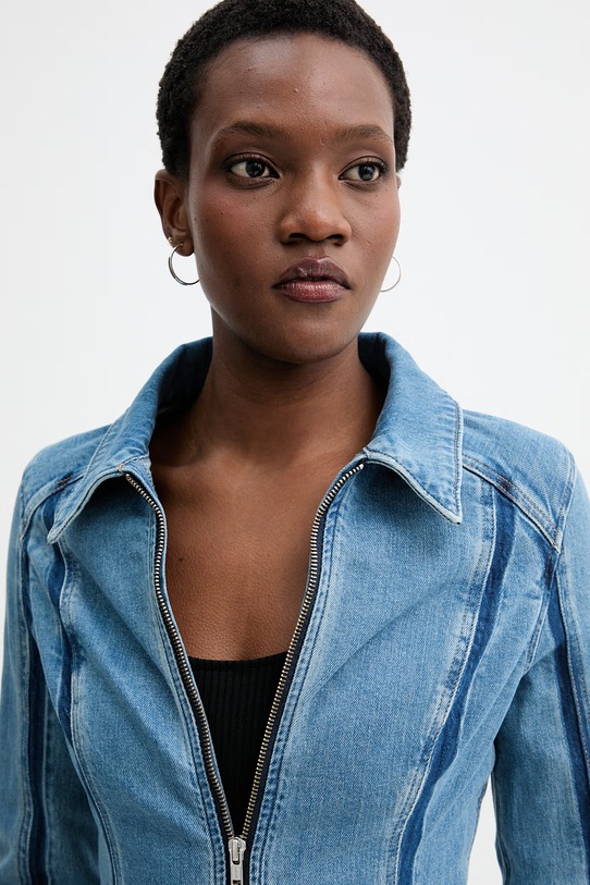 Levi's kurtka jeansowa SHADOW SEAMED SHAPED niebieski 005OJ