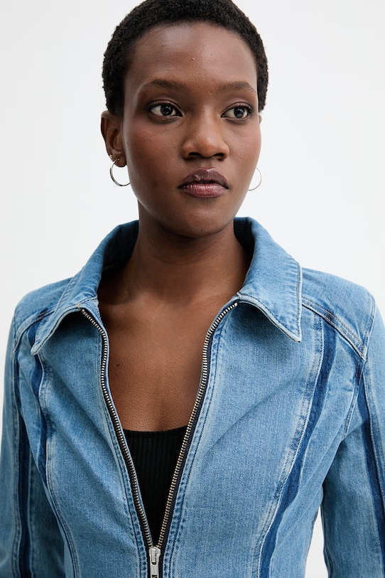 Levi's kurtka jeansowa SHADOW SEAMED SHAPED niebieski 005OJ