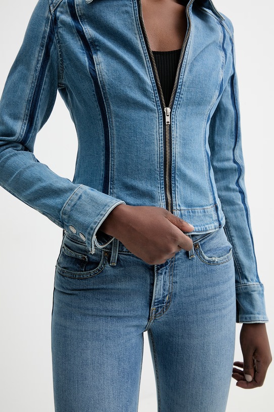 Levi's kurtka jeansowa SHADOW SEAMED SHAPED 005OJ niebieski