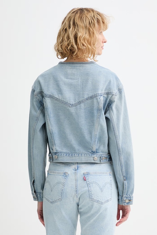 Odzież Levi's kurtka jeansowa COLLARLESS SHRUNKEN 90S 006EZ niebieski