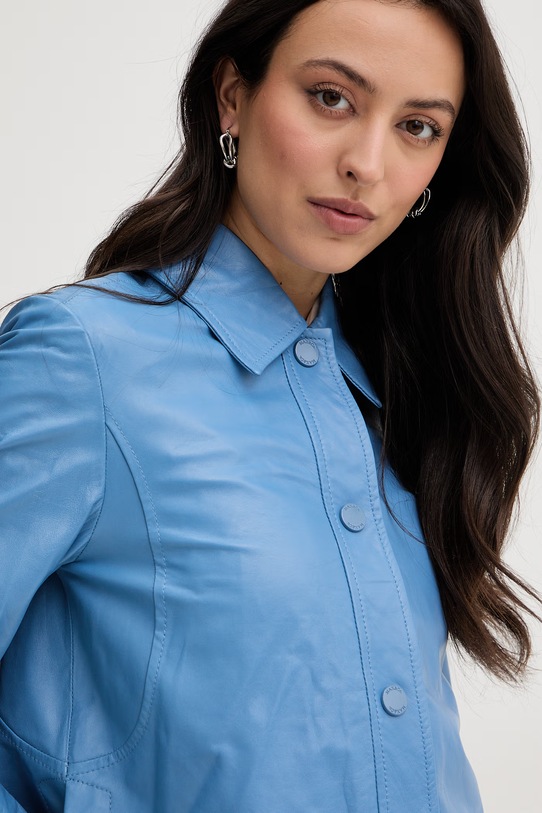 Max&Co. куртка жіноча шкіряна MCOBOCCALE блакитний 2616441023200