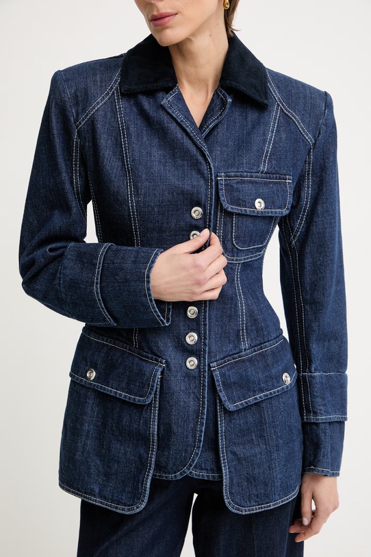 Max&Co. джинсовая куртка женская из денима MCLQUIETE тёмно-синий 2618041032200