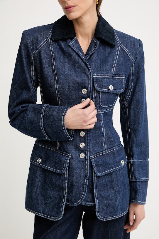 Max&Co. джинсова куртка жіноча джинсова MCLQUIETE темно-синій 2618041032200