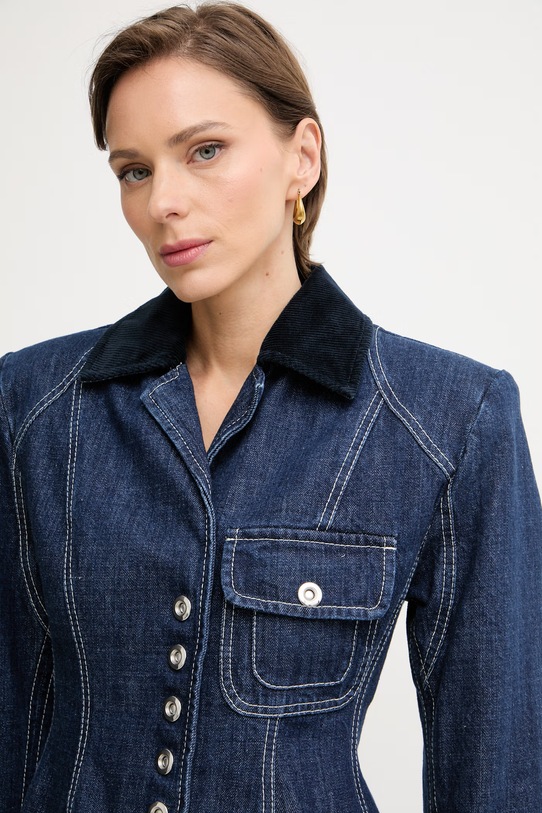 Max&Co. джинсовая куртка женская из денима MCLQUIETE 2618041032200 тёмно-синий