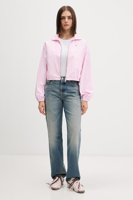 Tommy Jeans kurtka przejściowa damska DW0DW22325 różowy SS26