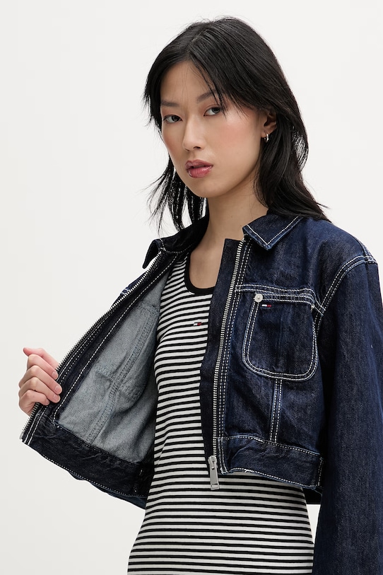 Tommy Jeans kurtka przejściowa damska jeansowa DW0DW22384