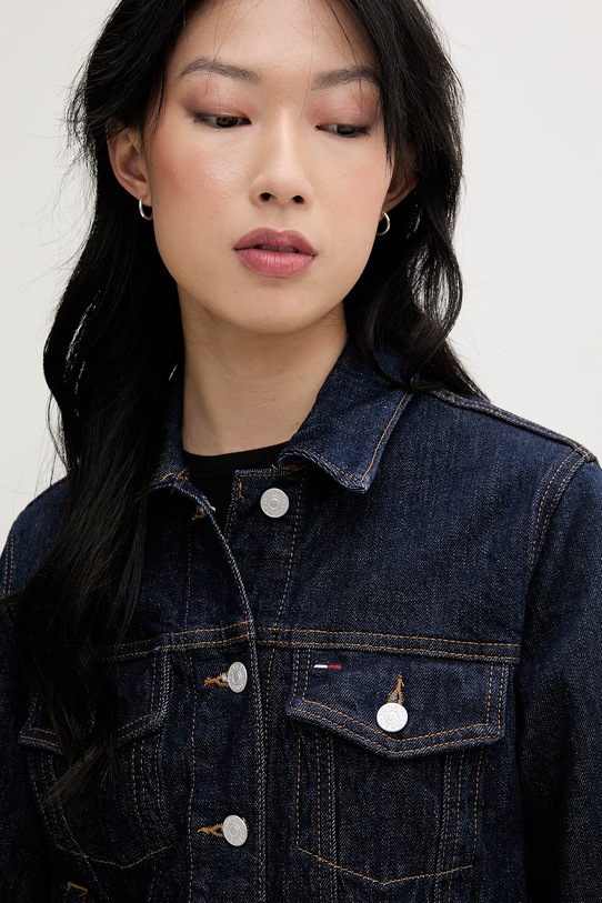 Tommy Jeans kurtka damska jeansowa granatowy DW0DW22719