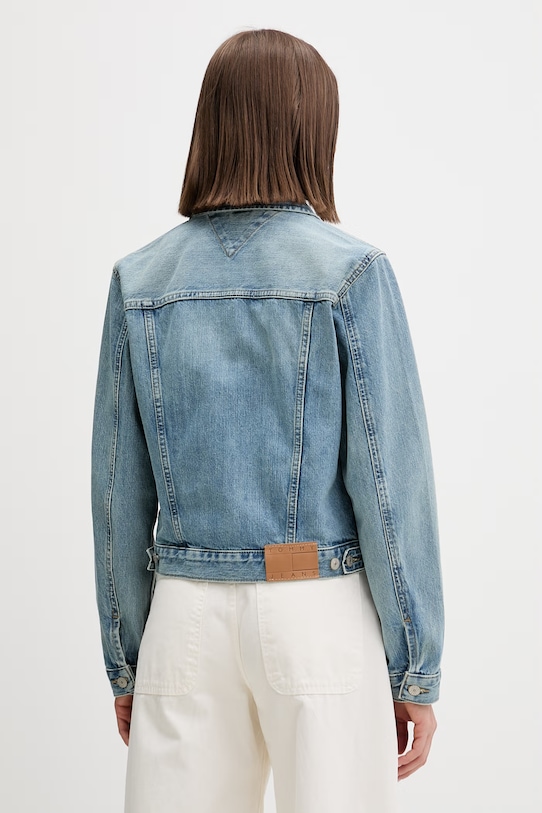 Odzież Tommy Jeans kurtka jeansowa damska DW0DW22720 niebieski