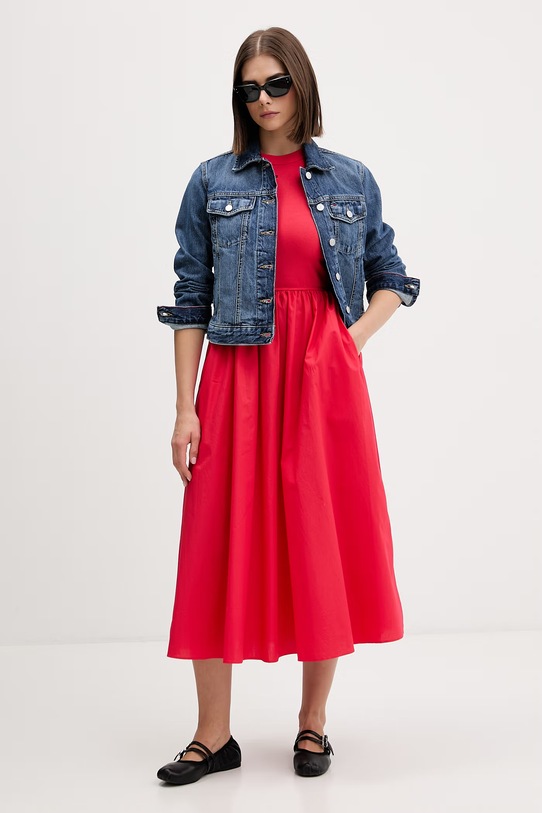 Tommy Jeans kurtka przejściowa damska jeansowa DW0DW22988 niebieski SS26