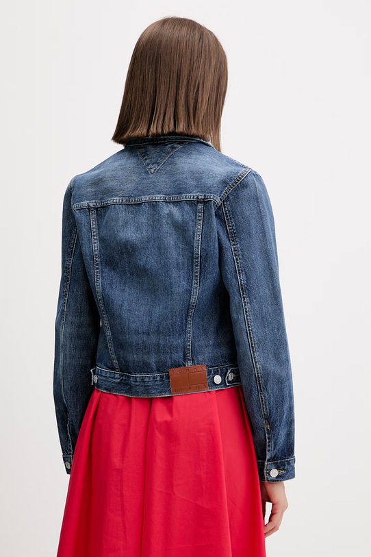 Odzież Tommy Jeans kurtka przejściowa damska jeansowa DW0DW22988 niebieski