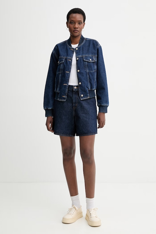 Marc O'Polo kurtka bomber jeansowa 5000007395 granatowy SS26