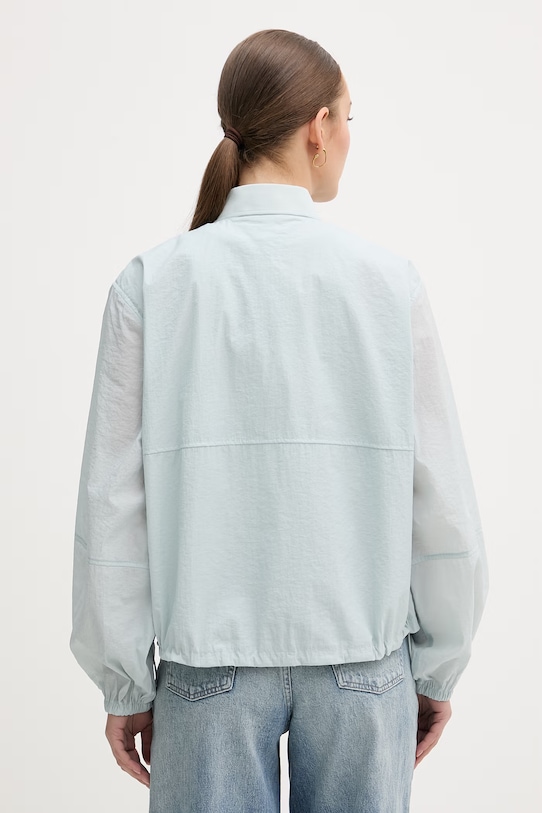 Odzież Tommy Hilfiger kurtka przejściowa damska WW0WW48619 turkusowy