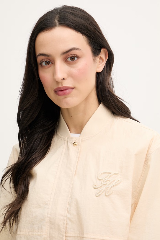 Tommy Hilfiger kurtka przejściowa damska beżowy WW0WW48619