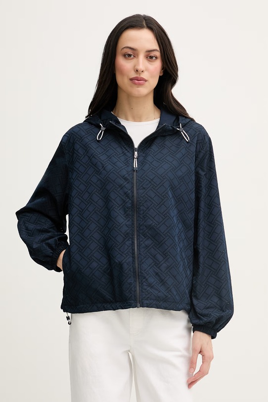 Tommy Hilfiger prechodná bunda dámska tmavomodrá WW0WW48625