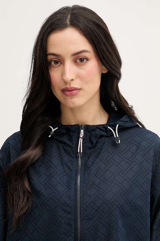 Tommy Hilfiger prechodná bunda dámska tmavomodrá WW0WW48625