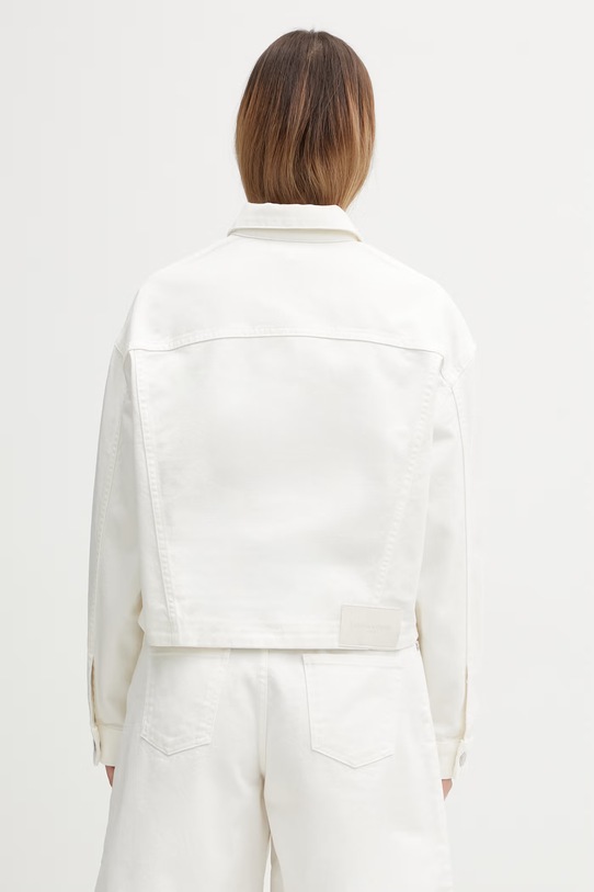 Odzież Maison Kitsuné Trucker krótka kurtka damska jeansowa QW02102WD4024 beżowy