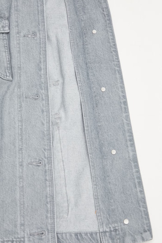 Maison Kitsuné Barn kurtka jeansowa damska QW02207WD4021 szary