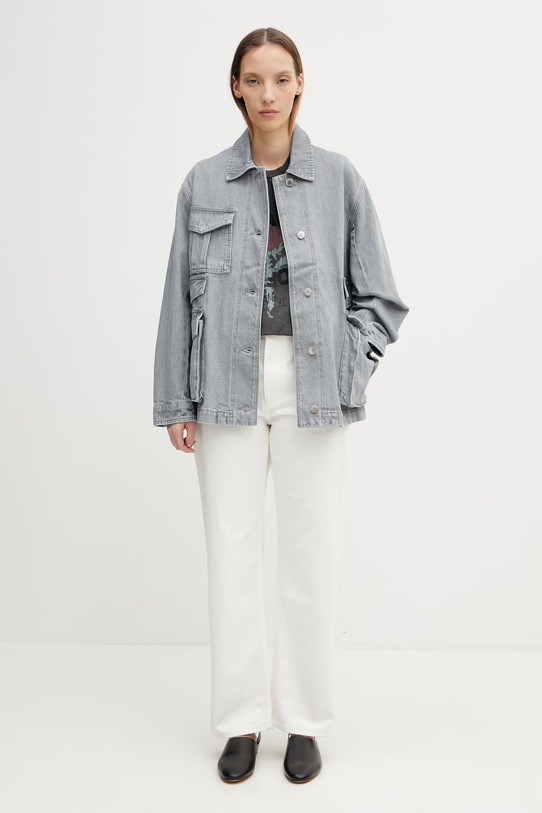 Maison Kitsuné Barn kurtka jeansowa damska QW02207WD4021