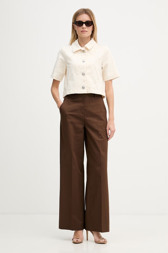 Dkny koszula jeansowa DJ6J6244 beżowy SS26