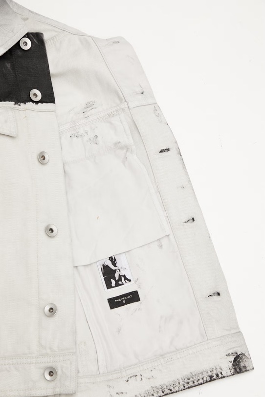 Rick Owens DRKSHDW Trucker krótka kurtka damska bawełniana DS01F4701.COMW3A czarny