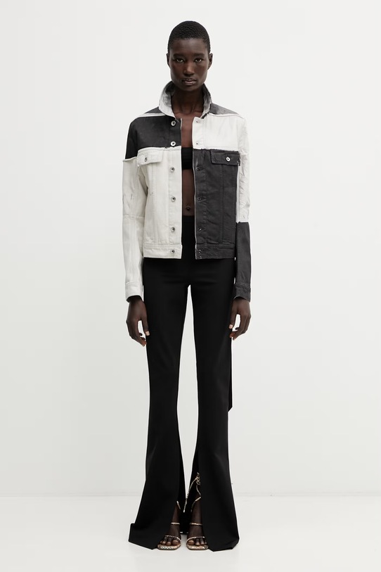 Rick Owens DRKSHDW Trucker krótka kurtka damska bawełniana DS01F4701.COMW3A