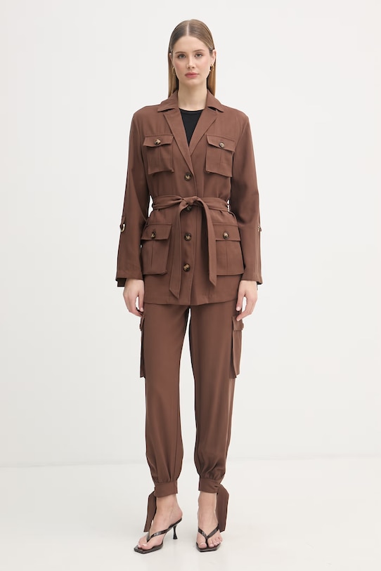 Gaudi kurtka damska z wiskozy 611FD35007 brązowy SS26