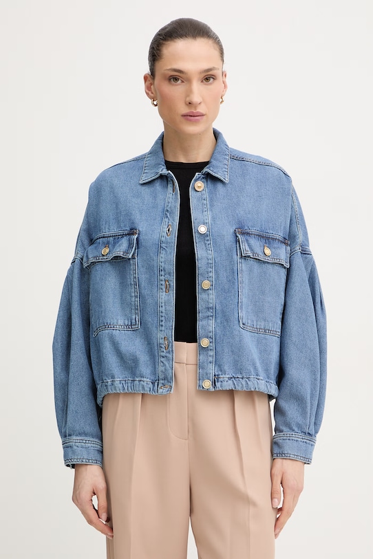 Sessun krótka kurtka damska jeansowa niebieski 26210055
