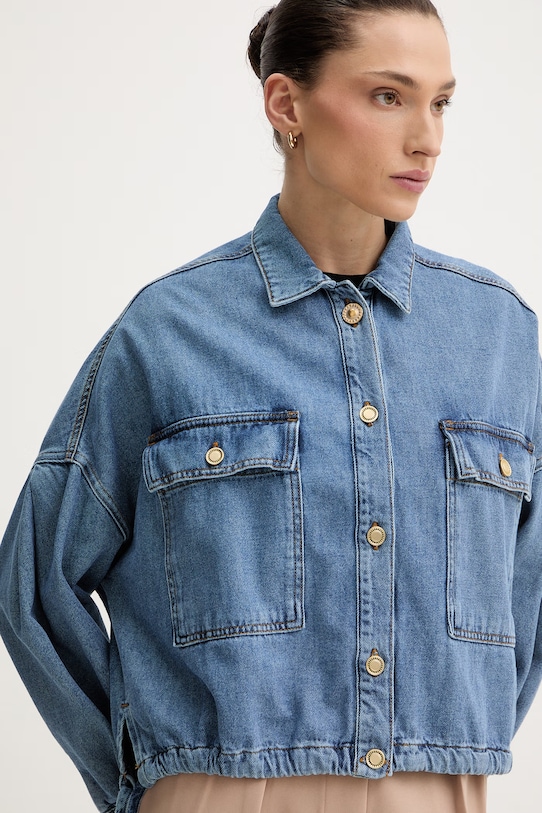 Sessun krótka kurtka damska jeansowa niebieski 26210055