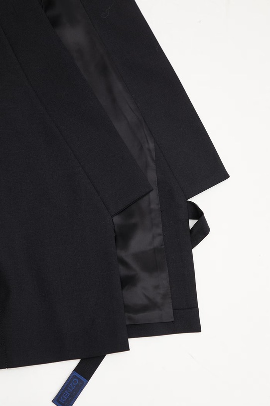 Kenzo Jacket marynarka damska z lnem FF52UV0329RU czarny