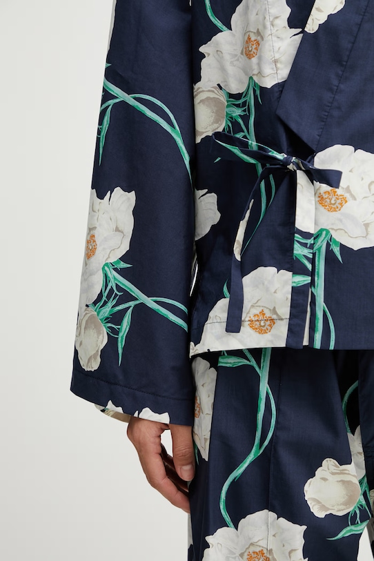 Kenzo Jacket sako bavlnené dámske tmavomodrá FG52VE2879O2