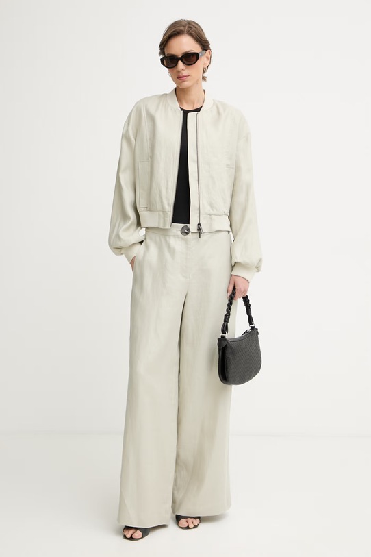 Armani Exchange giacca di mezza stagione da donna in lino XW001980.AF21530 beige SS26